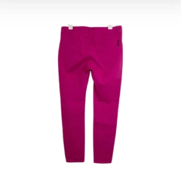 Kardashian Kollection Zip Fly Magenta Denim Stretch Pants - Size 14 - Picture 3 of 9